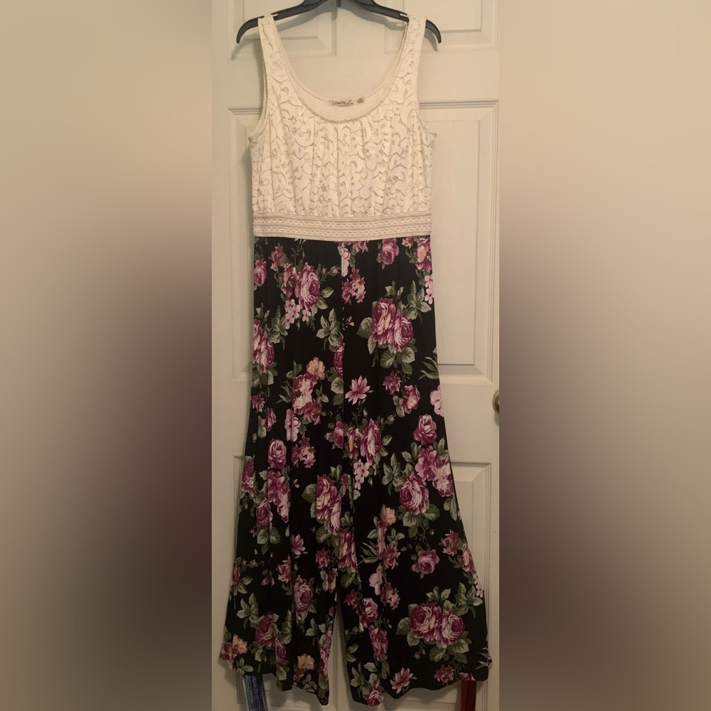 Liberty Love Jumpsuit Lace and Floral Print 1XL